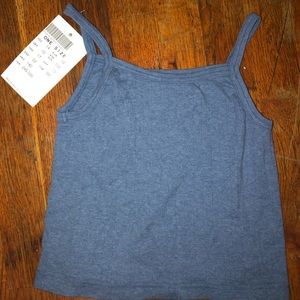brandy melville blue cropped tank top